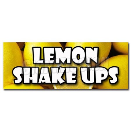 Signmission LEMON SHAKE UPS DECAL sticker icy cold fresh refreshing ice lemonade, D-12 Lemon Shake Ups D-12 Lemon Shake Ups